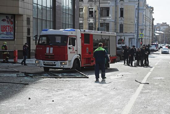 Взрыв в бизнес-центре в Москве