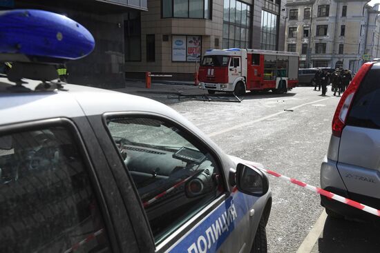 Взрыв в бизнес-центре в Москве