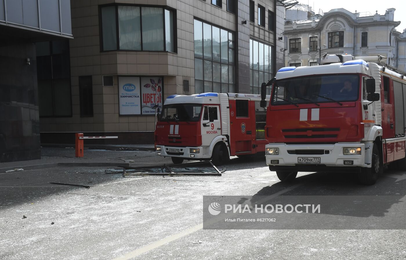 Взрыв в бизнес-центре в Москве