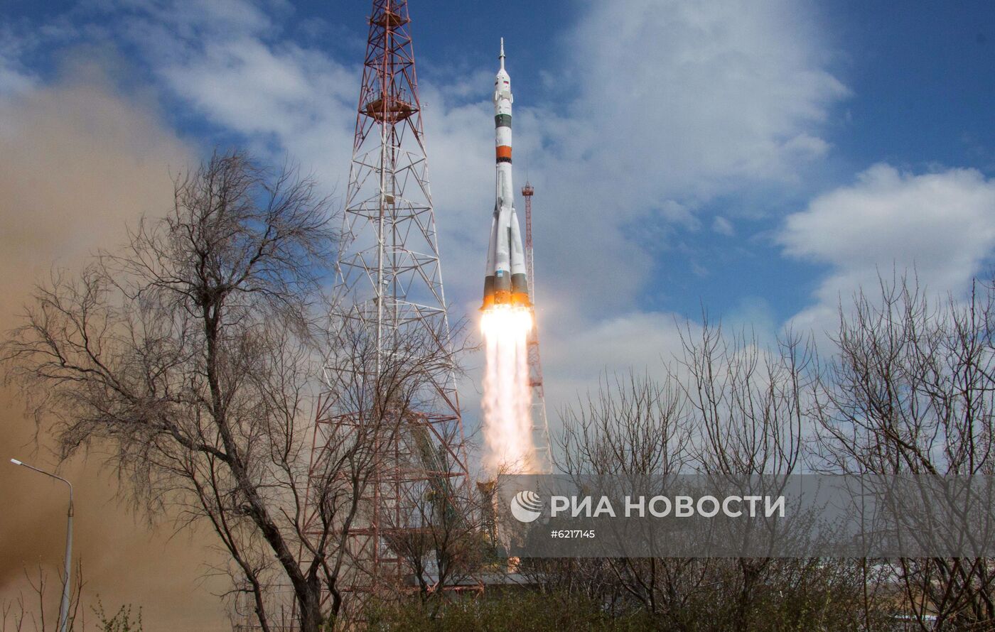 Запуск пилотируемого корабля "Союз МС-16" с экипажем МКС-63