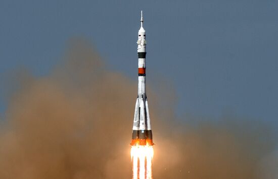 Запуск пилотируемого корабля "Союз МС-16" с экипажем МКС-63