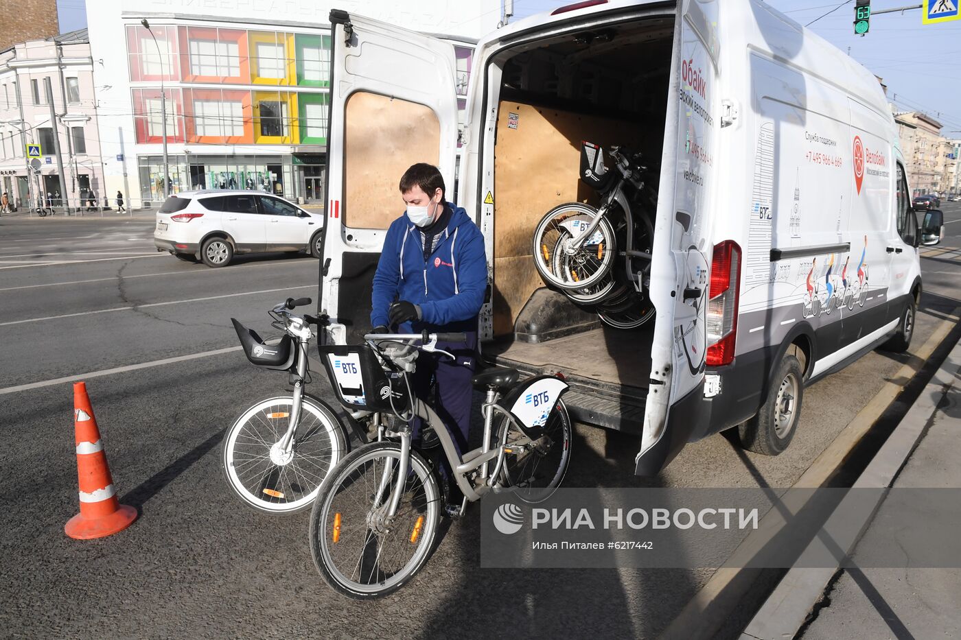 Открытие сезона проката велосипедов в Москве