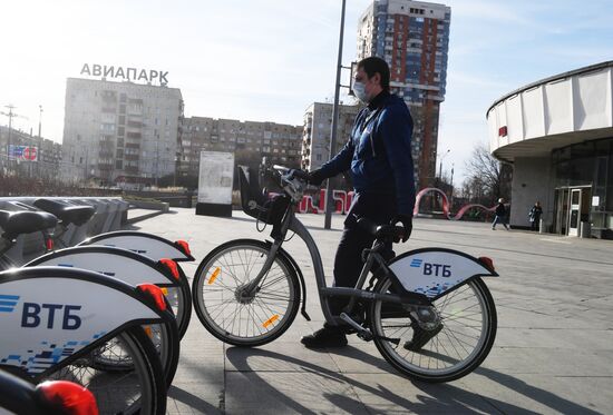 Открытие сезона проката велосипедов в Москве