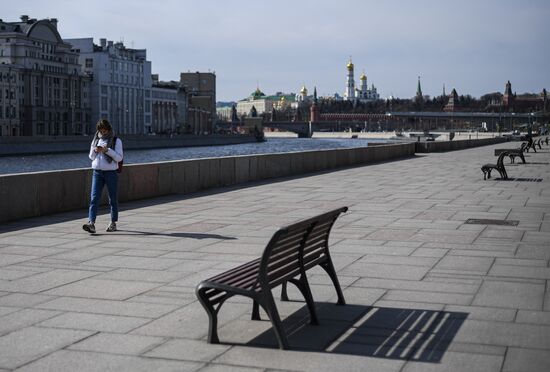 Москва во время режима самоизоляции жителей