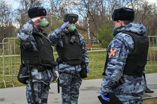 Работа сотрудников Росгвардии в период самоизоляции 