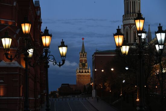 Москва во время режима самоизоляции жителей