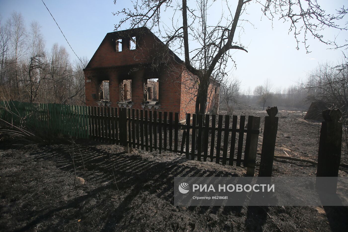 Пожар в зоне отчуждения Чернобыльской АЭС