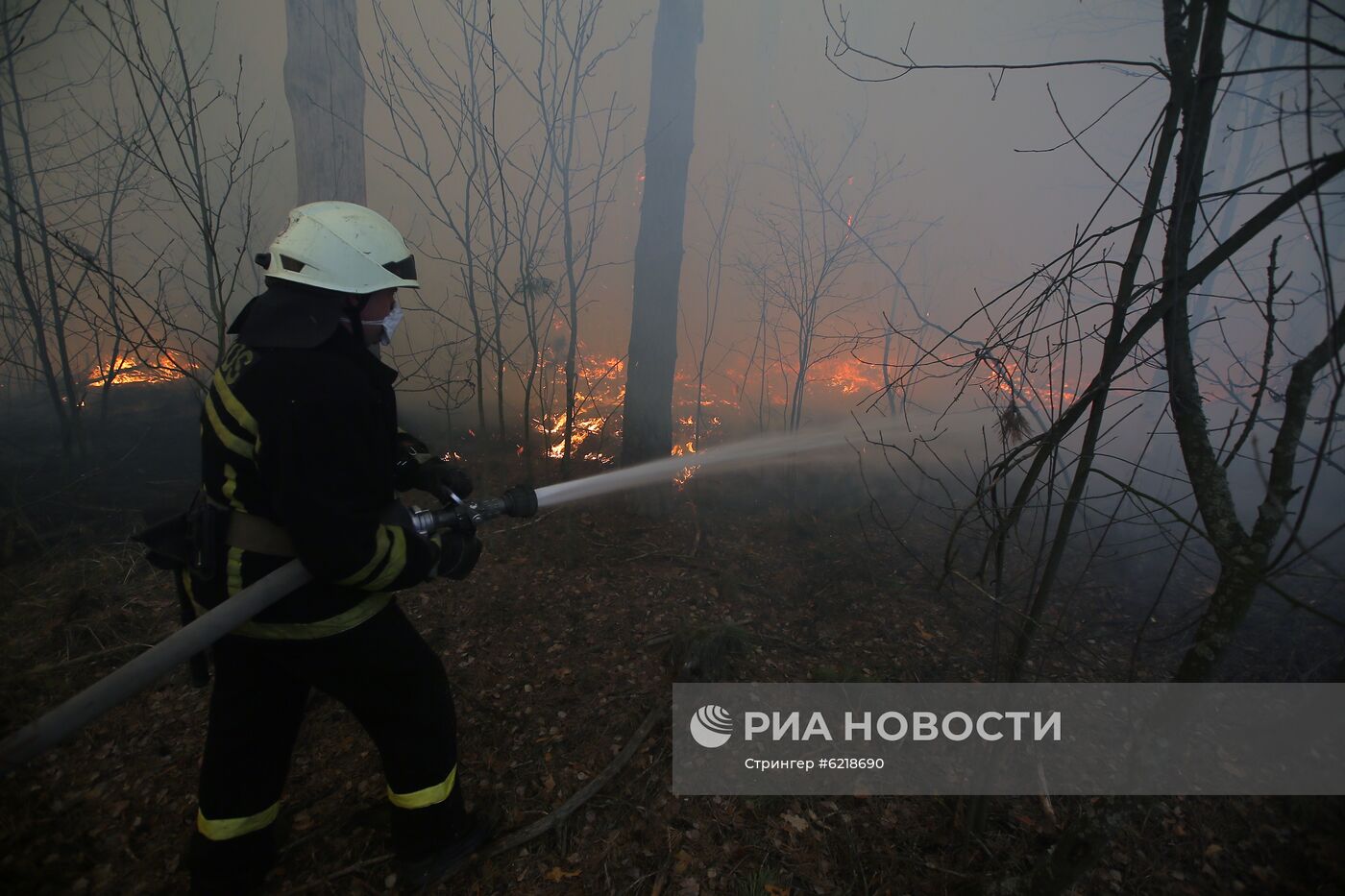 Пожар в зоне отчуждения Чернобыльской АЭС