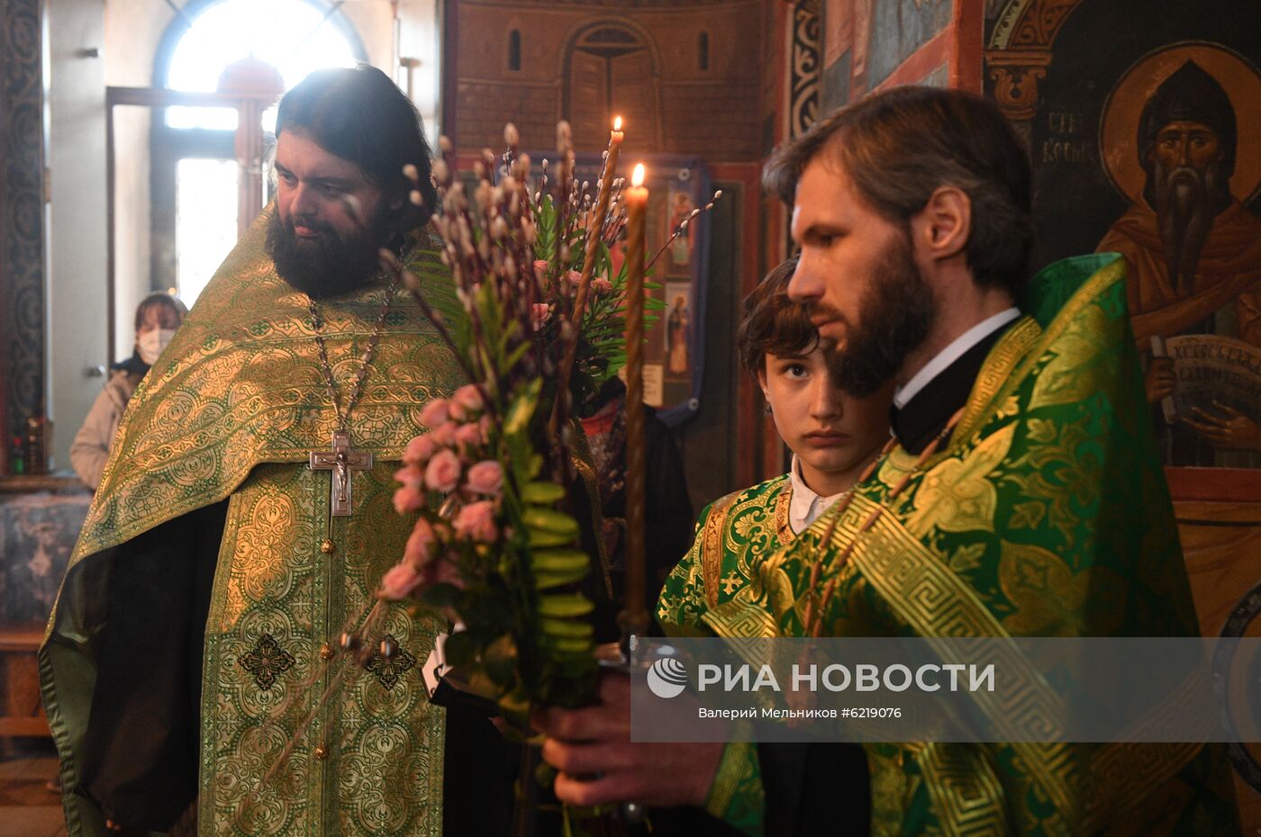 Освящение вербы в канун Вербного воскресенья