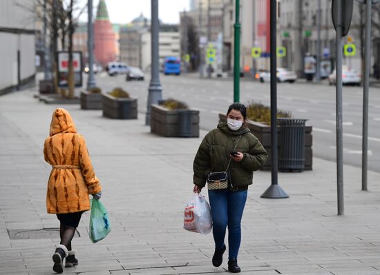 Москва во время режима самоизоляции жителей