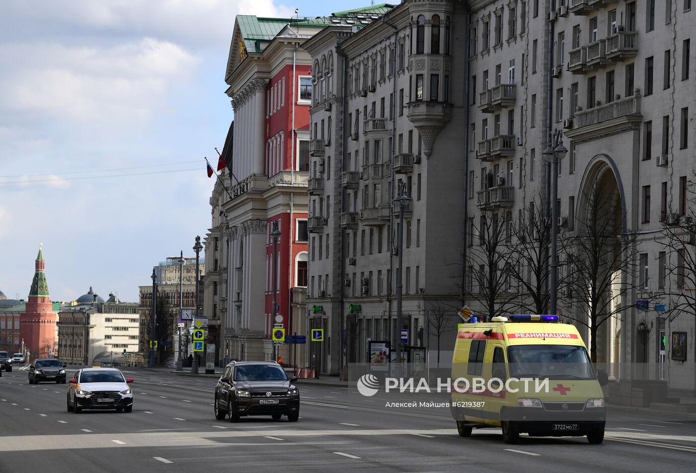 Москва во время режима самоизоляции жителей