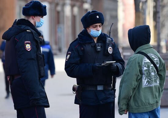 Москва во время режима самоизоляции жителей