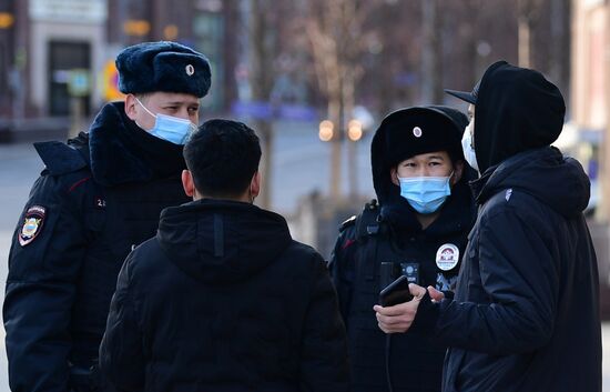 Москва во время режима самоизоляции жителей