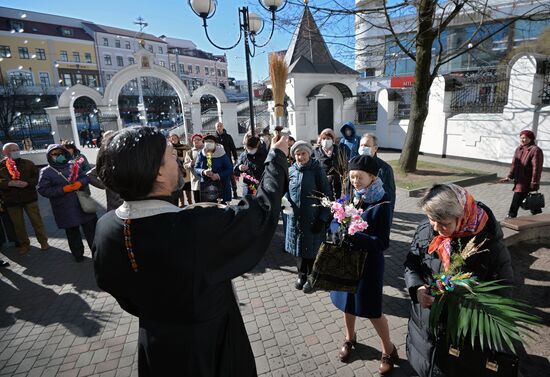 Праздник Вербное воскресенье в Белоруссии