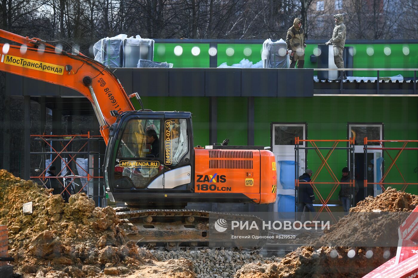 Продолжается строительство инфекционного центра Минобороны РФ в Одинцово