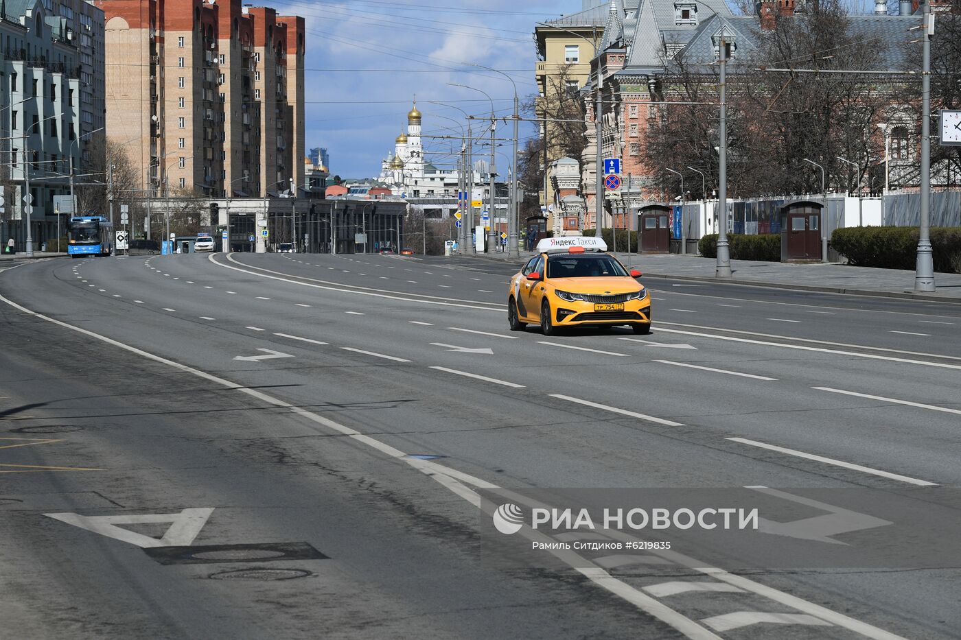 Москва во время режима самоизоляции жителей