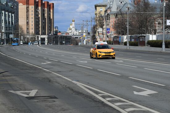 Москва во время режима самоизоляции жителей