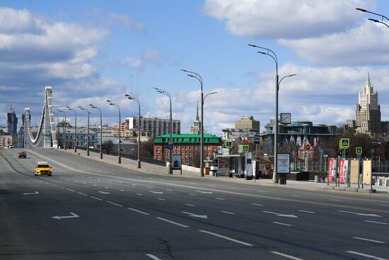 Москва во время режима самоизоляции жителей