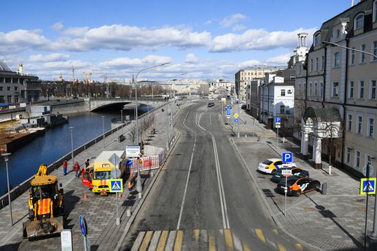 Москва во время режима самоизоляции жителей