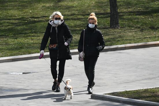 Москва во время режима самоизоляции жителей