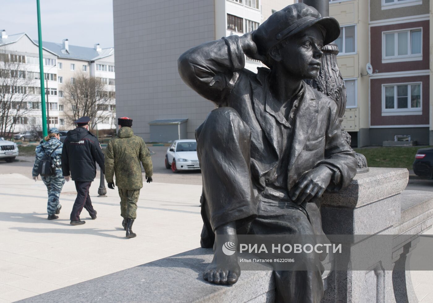 Патрулирование казаками улиц в Подмосковье