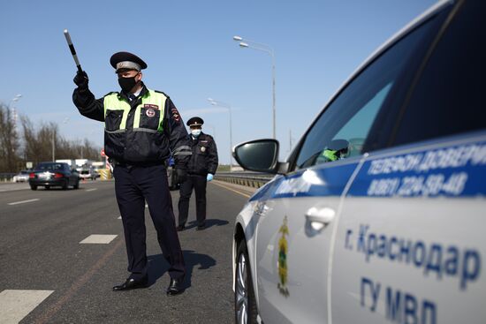 Блокпосты на въезде в Краснодар