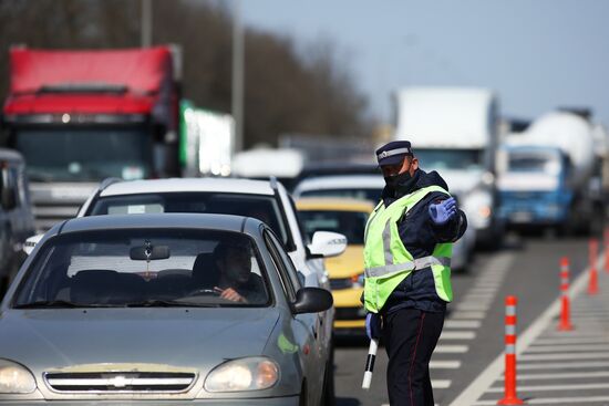 Блокпосты на въезде в Краснодар