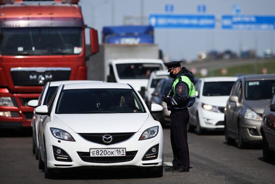 Блокпосты на въезде в Краснодар