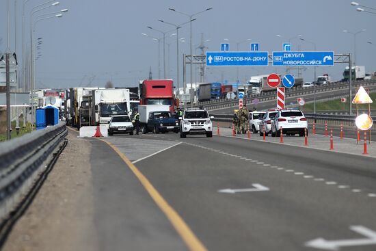 Блокпосты на въезде в Краснодар