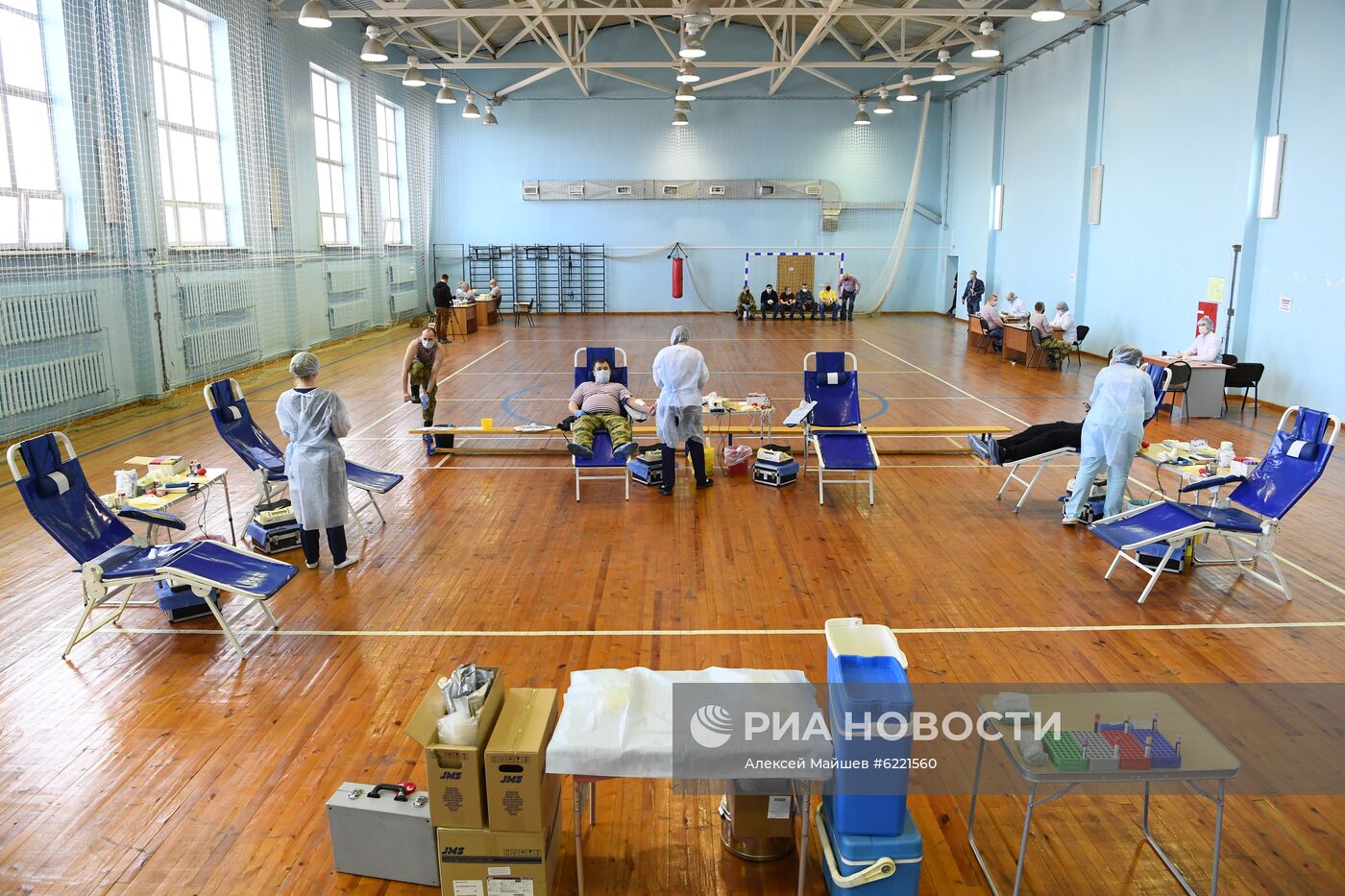 Сдача крови сотрудниками Росгвардии