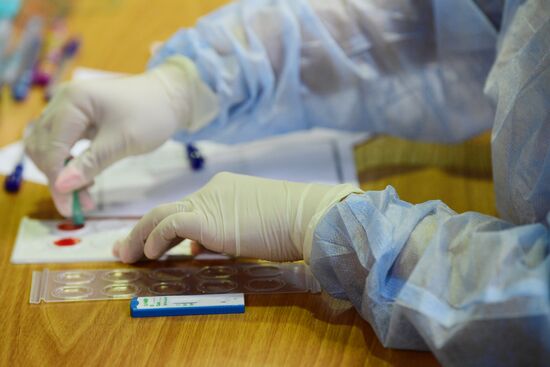 Сдача крови сотрудниками Росгвардии