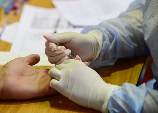 Сдача крови сотрудниками Росгвардии