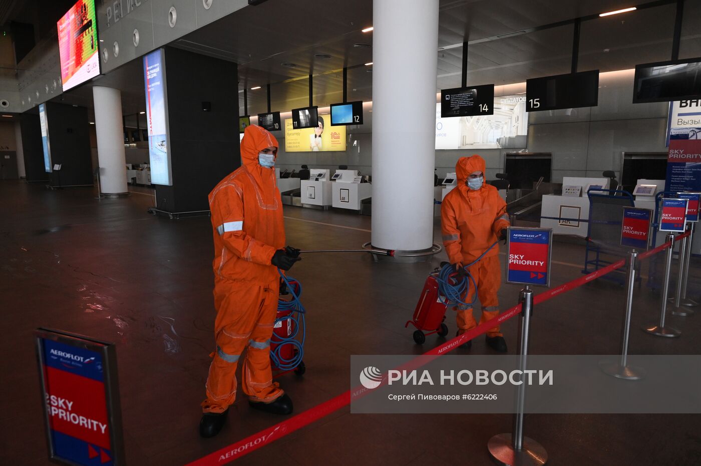 Дезинфекция в терминальном комплексе аэропорта Платов