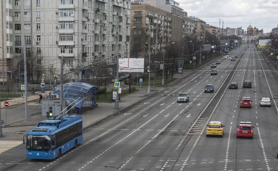 Московский транспорт в условиях режима самоизоляции жителей