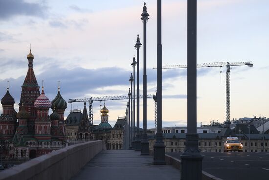 Москва во время режима самоизоляции жителей