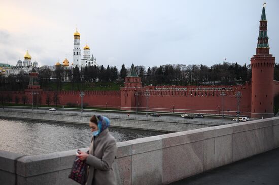 Москва во время режима самоизоляции жителей
