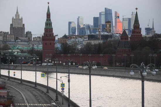 Москва во время режима самоизоляции жителей