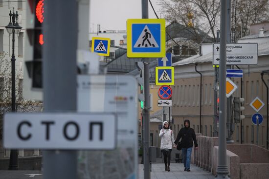 Москва во время режима самоизоляции жителей