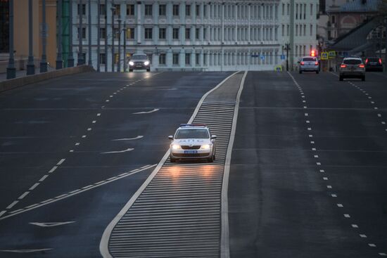 Москва во время режима самоизоляции жителей