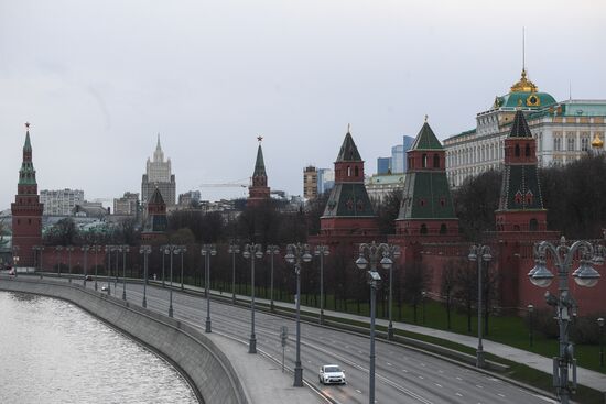 Москва во время режима самоизоляции жителей