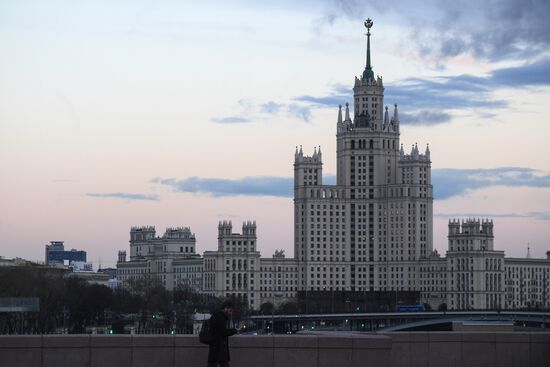 Москва во время режима самоизоляции жителей