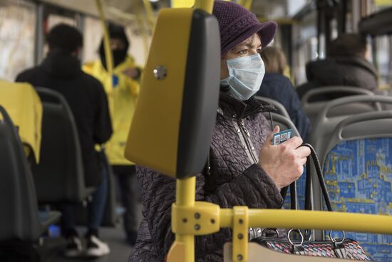Московский транспорт в условиях режима самоизоляции жителей