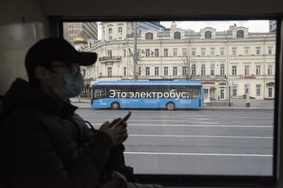 Московский транспорт в условиях режима самоизоляции жителей