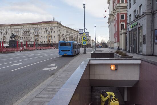 Московский транспорт в условиях режима самоизоляции жителей