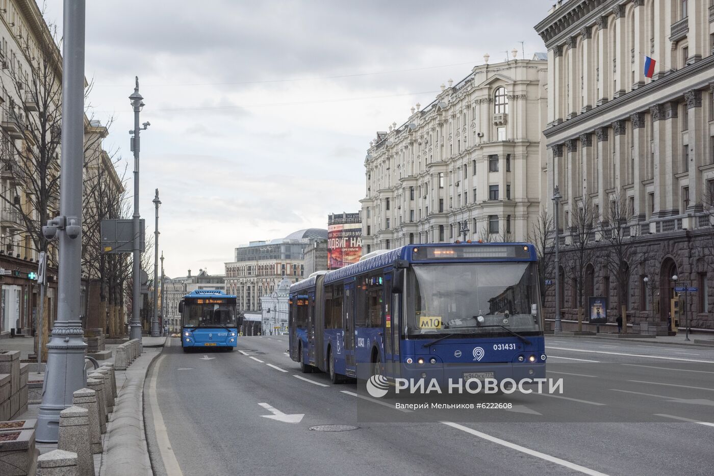 Московский транспорт в условиях режима самоизоляции жителей