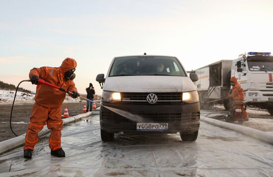 В Мурманской области МЧС разворачивает мобильный госпиталь