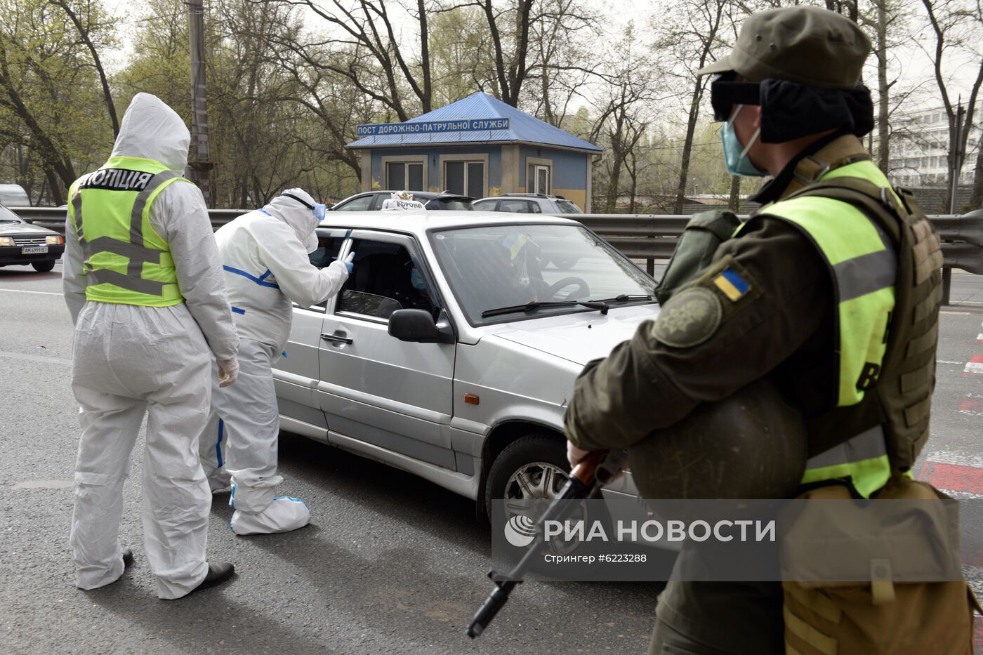 Блокпосты на въезде в Киев