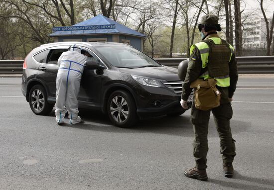 Блокпосты на въезде в Киев
