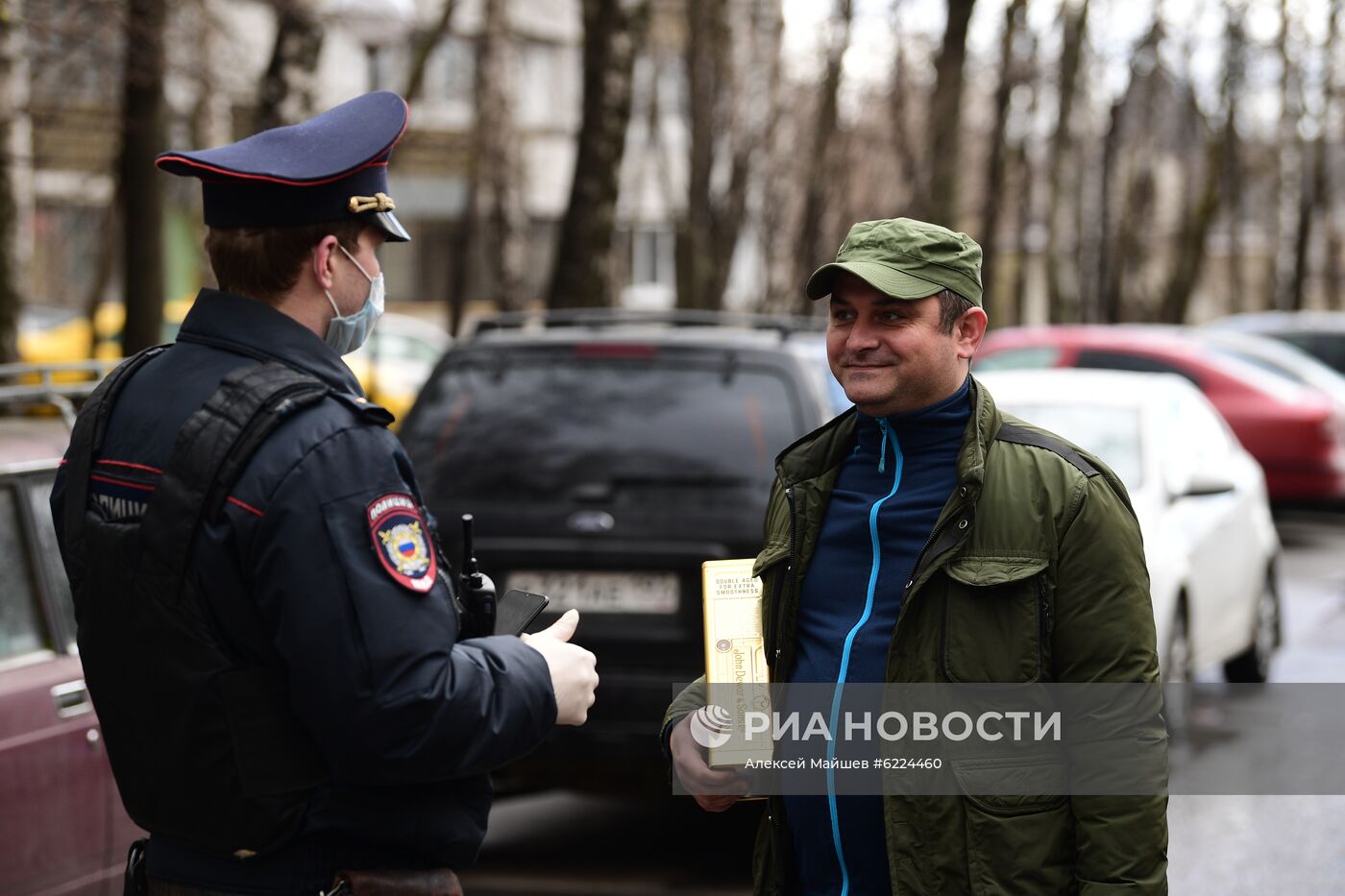 Работа сотрудников полиции в Москве