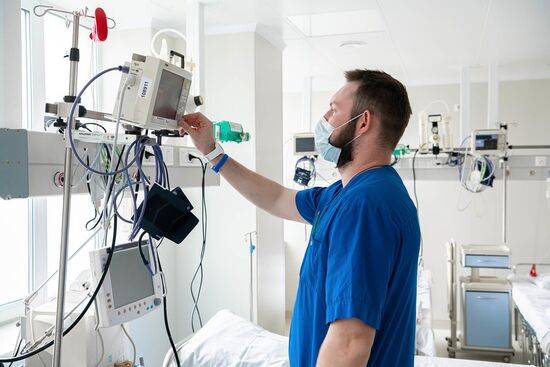 Открытие коронавирусного стационара на базе ГКБ № 24